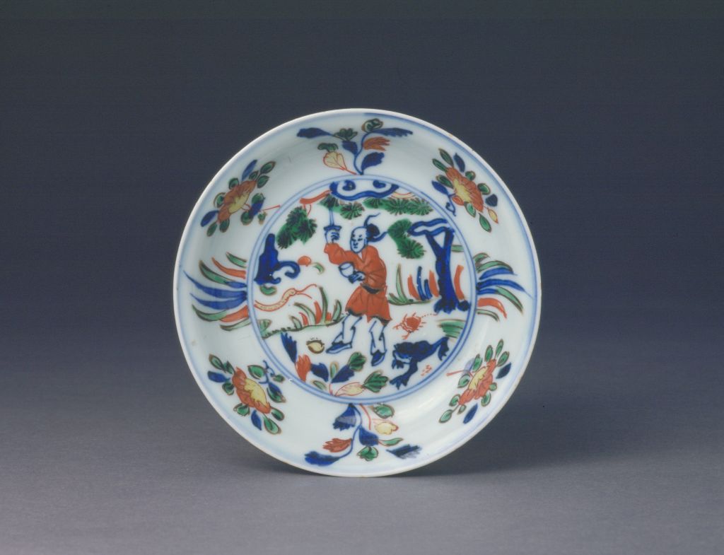 图片[1]-Five-colored Tianshi Zhang cut the small plate with five poison patterns-China Archive